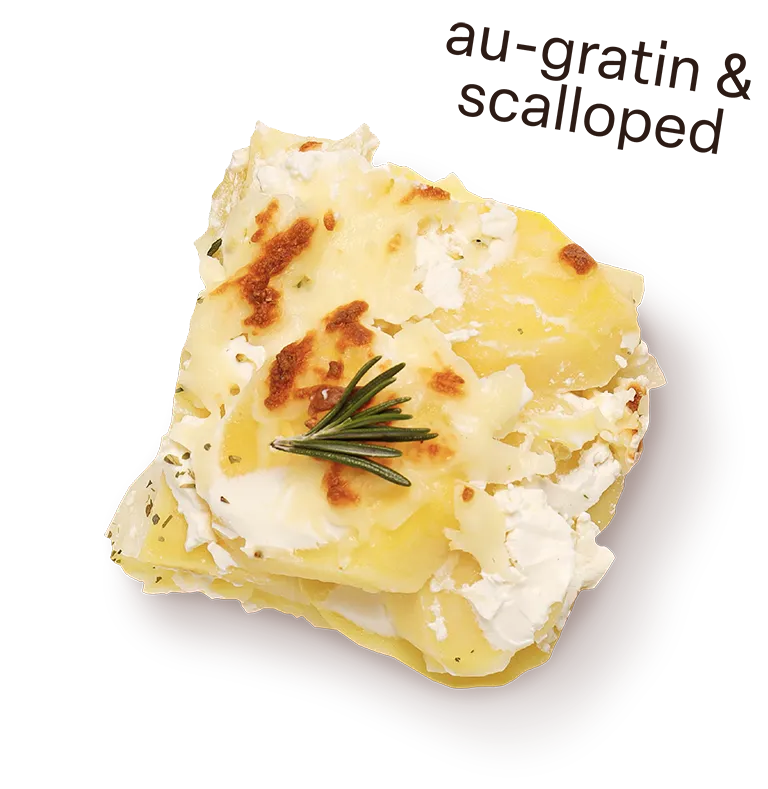 Au-Gratin & Scalloped Potatoes Top View