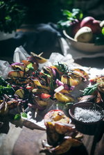 Grilled Potato and Peach Kabobs