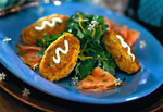 Herb Potato Fritters with Smoked Atlantic Salmon & Watercress