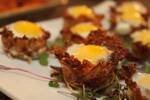 Idaho® Potato Hash Brown Baskets with Baked Quail Eggs