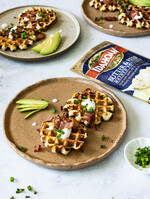 Mashed Potato Cheddar Waffles