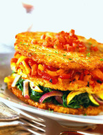 Idaho® Potato Napoleon with Grilled Vegetables