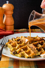 Potato Stuffing Waffles