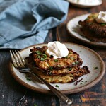 Potato, Onion and Cauliflower Latkes