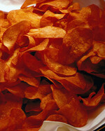 Beet Stained Potato Chips