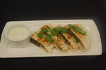 Idaho® Potato and Goat Cheese Quesadilla with Scallion-Horseradish Cream