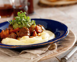 Lamb Stew with Pesto & Arugula