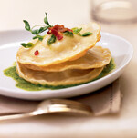 Idaho® Potato Ravioli with Minted Pea Sauce